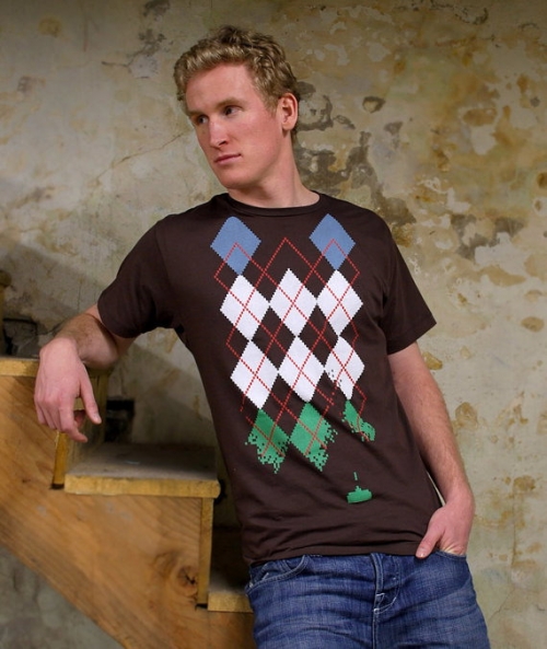 Argyle Space Invaders t-shirt